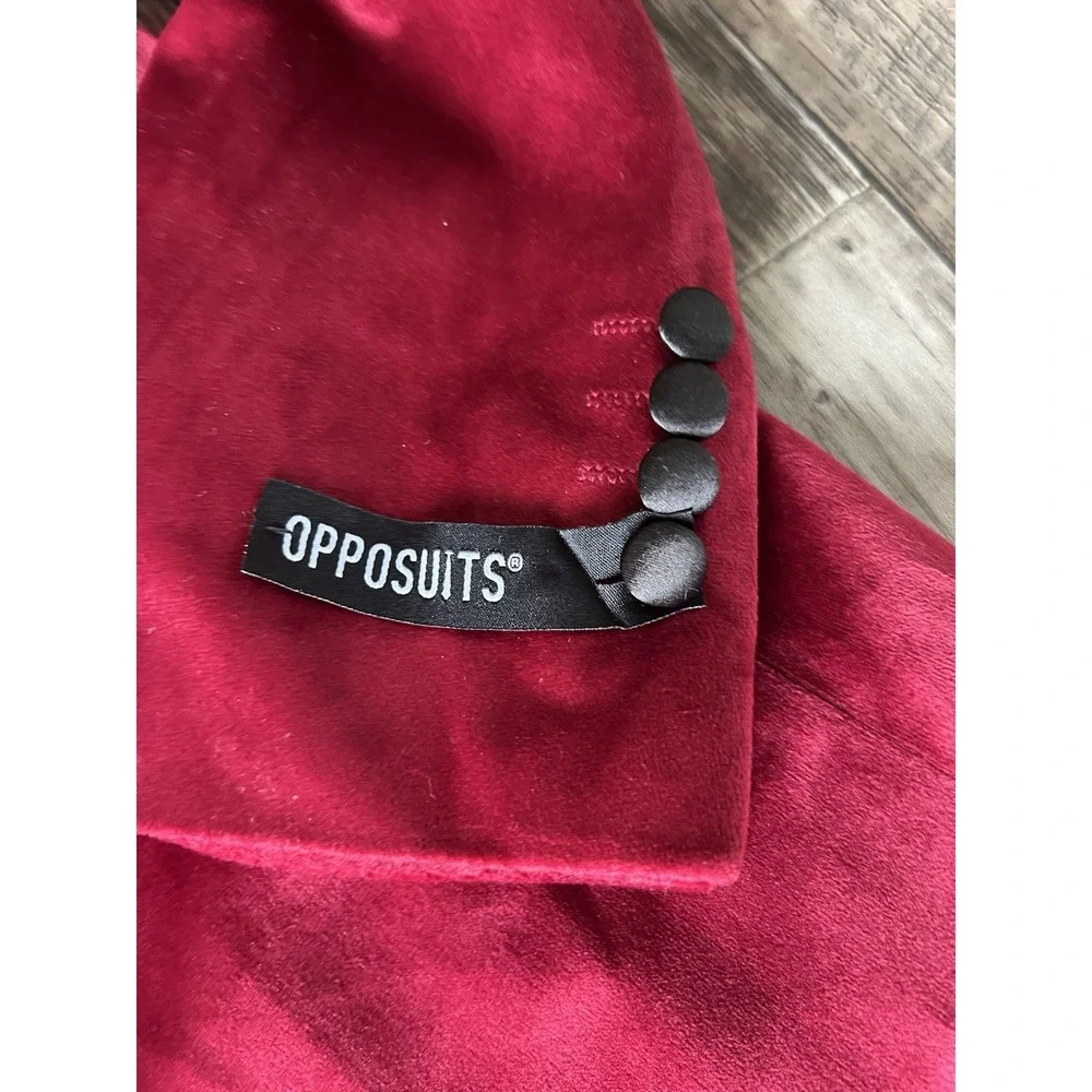 Opposuits Christmas Dinner Jacket Men Velvet Burgundy Size‎ 36 Festive Blazer